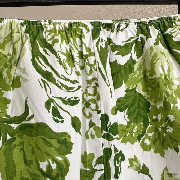 handmade white green floral print mini skirt - Picture 8 of 11